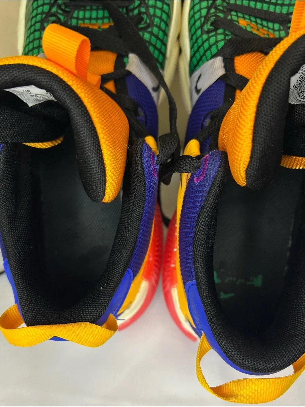 Nike Kids LeBron Multicolor Sneakers - Blue, Yellow, Green, Pink